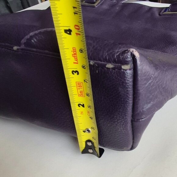 Purple Leather Shoulder Bag/Purse - Picture 6 of 13